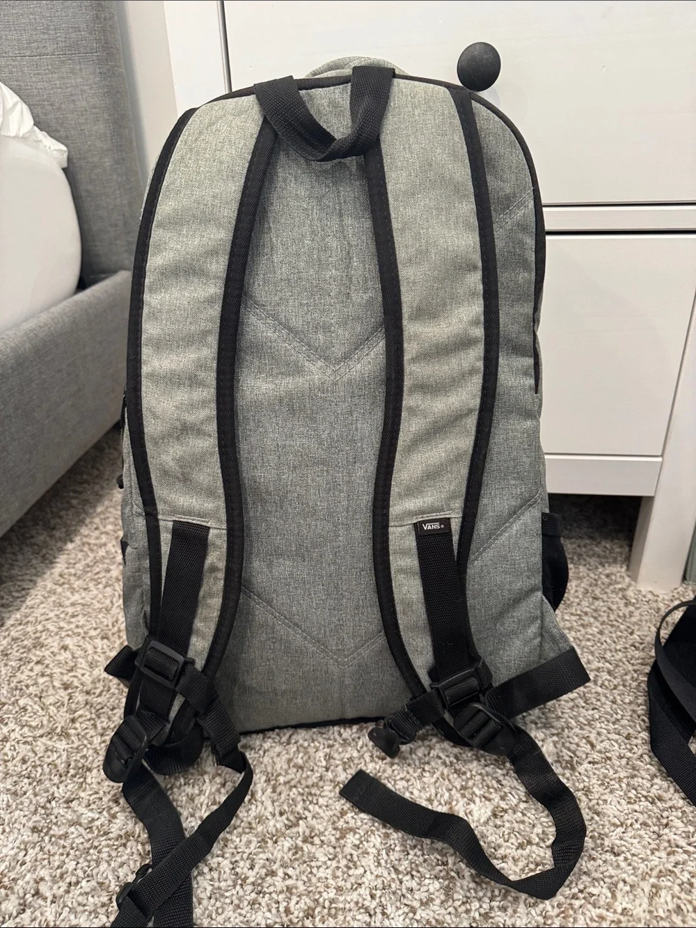 Vans Two-Tone Gray and Black Canvas Backpack